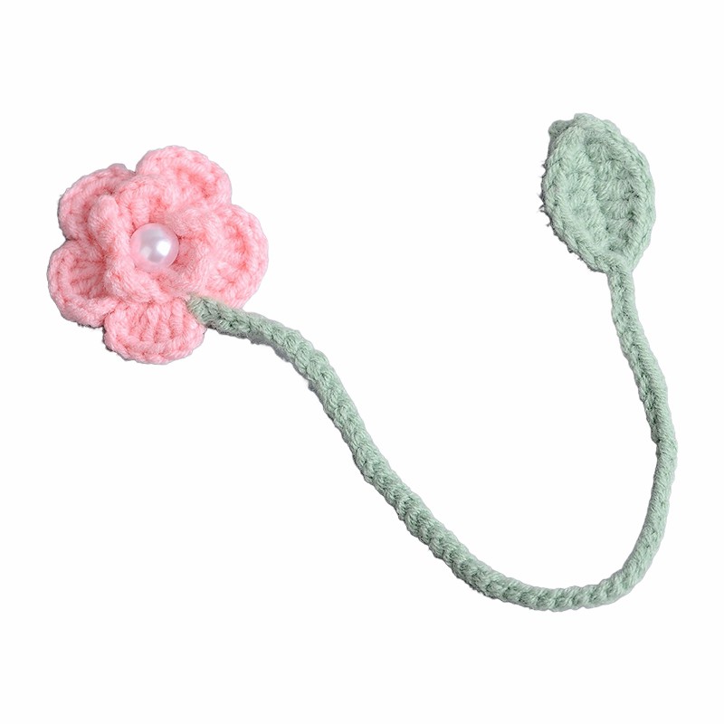 Heklet blomsterbokmerke